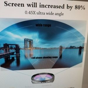 0.45X 2 in 1 Macro Angle Cell Phone Camera Lens